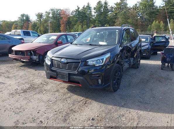 JF2SKARC7LH582076 2020 SUBARU FORESTER Black Առջևի ձախ երեք քառորդ տեսարան