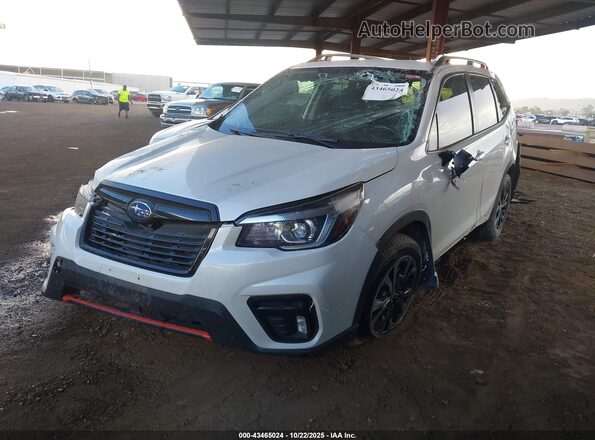 JF2SKARC8LH415614 2020 SUBARU FORESTER White Vista tres cuartos delantera izquierda