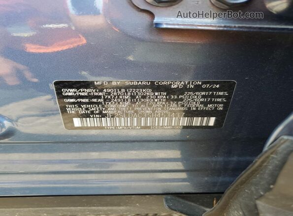 JF2SLDAC3SH453437 2025 SUBARU FORESTER Blue Vista de la etiqueta del VIN