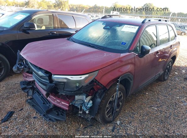 JF2SLDAC5SH405809 2025 SUBARU FORESTER Red Առջևի ձախ երեք քառորդ տեսարան