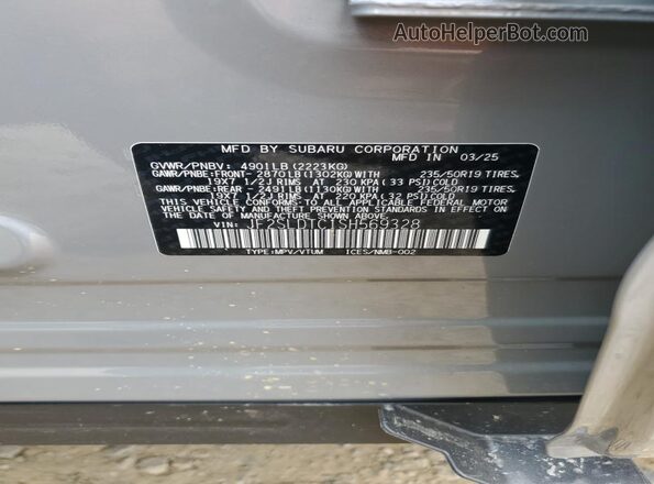 JF2SLDTC1SH569328 2025 SUBARU FORESTER Silver 