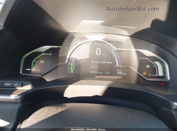 JHMZC5F15KC001298 2019 HONDA CLARITY Gray Vista de los asientos traseros