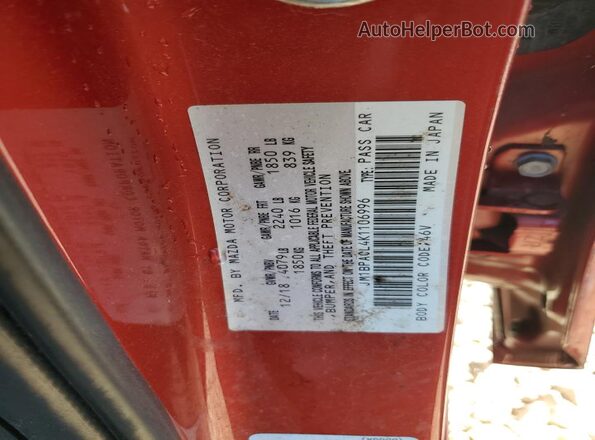 JM1BPACL4K1106996 2019 MAZDA 3 Red Вид підкапотного простору