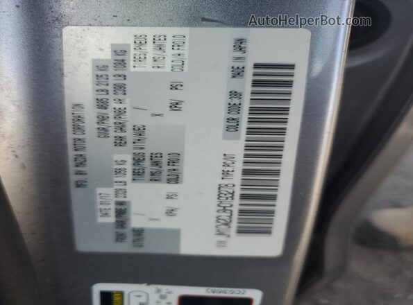 JM1CW2CL8H0193278 2017 MAZDA 5 Gray Vista del compartimento del motor