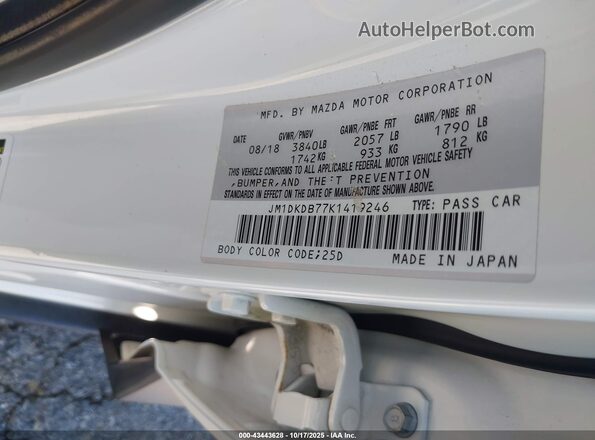 JM1DKDB77K1419246 2019 MAZDA CX-3 White Вид підкапотного простору