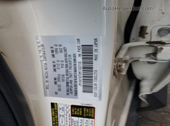 JM1DKFB70M1502158 2021 MAZDA CX-3 White Widok komory silnika