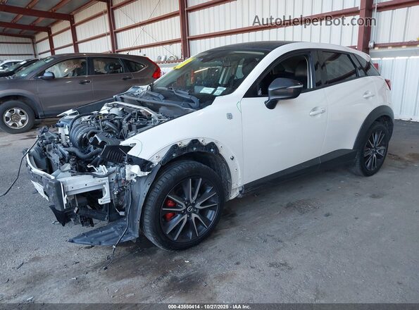 JM1DKFC71J0303460 2018 MAZDA CX-3 White წინა მარცხენა ხედი სამი მეოთხედიდან