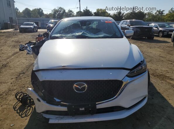 JM1GL1TY0M1617783 2021 MAZDA 6 White Widok z przodu