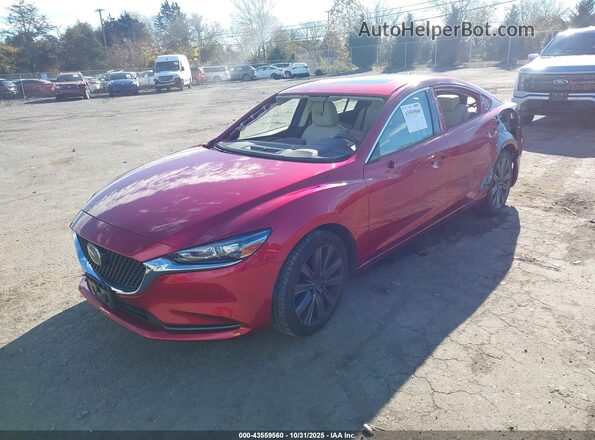 JM1GL1TY1K1509234 2019 MAZDA 6 Red Առջևի ձախ երեք քառորդ տեսարան