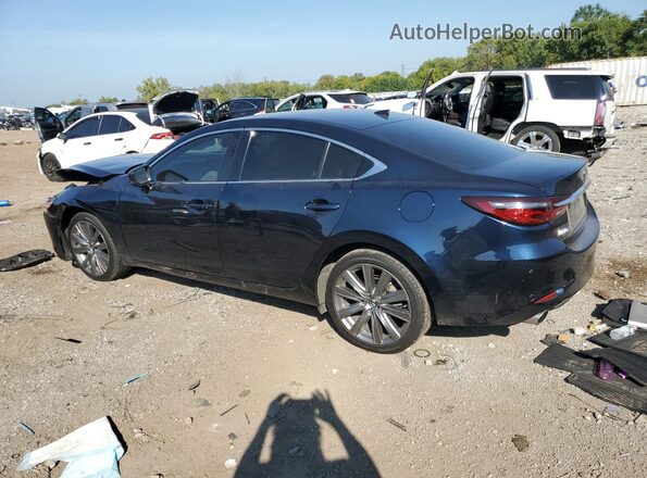 JM1GL1TY4M1616152 2021 MAZDA 6 Синий Задняя левая четверть