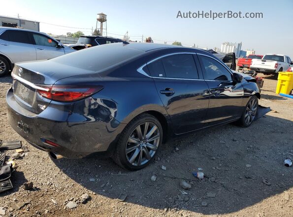 JM1GL1TY4M1616152 2021 MAZDA 6 Синий Задняя правая четверть