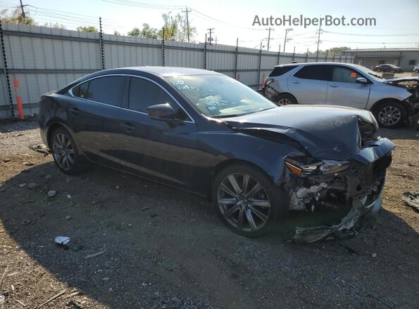 JM1GL1TY4M1616152 2021 MAZDA 6 Синий Передняя правая четверть