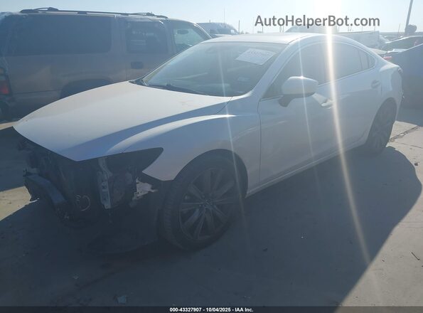 JM1GL1TY6M1613463 2021 MAZDA 6 White Vista tres cuartos delantera izquierda