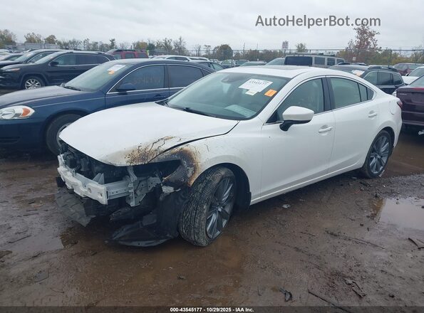 JM1GL1VM2L1514955 2020 MAZDA 6 White Առջևի ձախ երեք քառորդ տեսարան