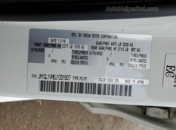 JM1GL1VM6J1331507 2018 MAZDA 6 White 