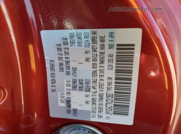 JM1NDAD77K0310687 2019 MAZDA MX-5 Красный Вид подкапотного пространства
