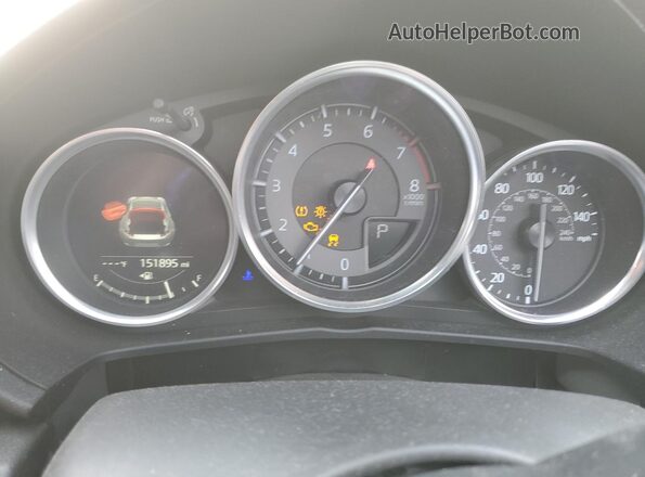 JM1NDAL71H0103528 2017 MAZDA MX-5 White Instrument cluster view