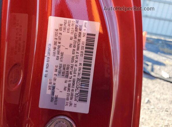 JM1NDAL77H0107096 2017 MAZDA MX-5 Red Engine compartment view