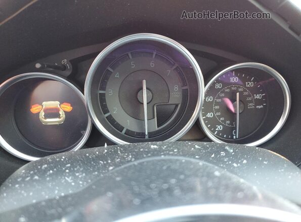 JM1NDAL77H0107096 2017 MAZDA MX-5 Red Instrument cluster view