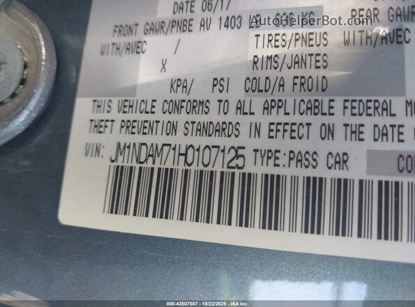 JM1NDAM71H0107125 2017 MAZDA MX-5 MIATA RF Blue 