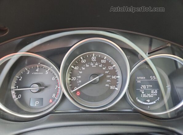 JM3KE2BY4G0685100 2016 MAZDA CX-5 Charcoal ხელსაწყოთა პანელის ხედი