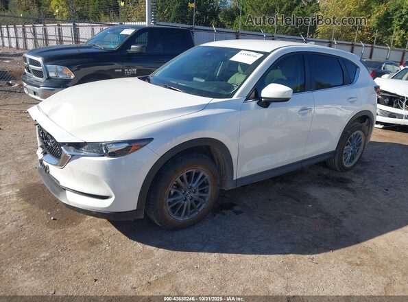 JM3KFACM5L0773439 2020 MAZDA CX-5 White წინა მარცხენა ხედი სამი მეოთხედიდან