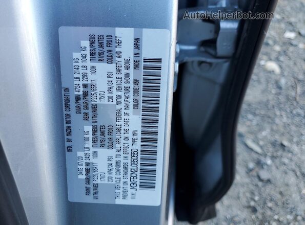 JM3KFBCM2L0850550 2020 MAZDA CX-5 Silver VIN კოდის სტიკერის ხედი