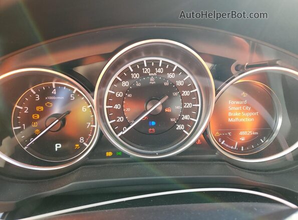 JM3KFBCM9M0125206 2021 MAZDA CX-5 Blue Instrument cluster view