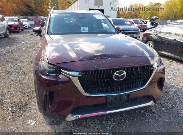 JM3KKDHA6R1146683 2024 MAZDA CX-90 PHEV Burgundy წინა ხედი