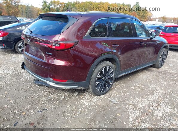 JM3KKDHA6R1146683 2024 MAZDA CX-90 PHEV Burgundy უკანა მარჯვენა