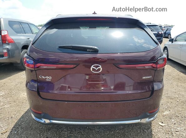 JM3KKDHD3R1182714 2024 MAZDA CX-90 Maroon უკანა ხედი