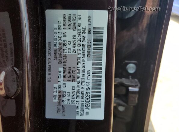 JM3KKDHD3R1182714 2024 MAZDA CX-90 Maroon ძრავის განყოფილების ხედი