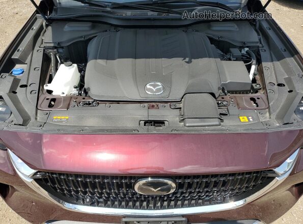 JM3KKDHD3R1182714 2024 MAZDA CX-90 Maroon უკანა სალონის ხედი