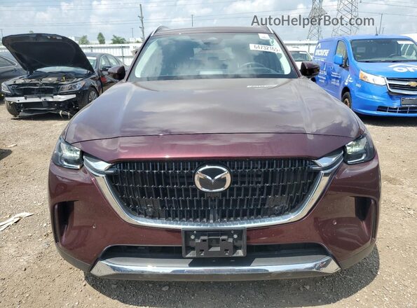 JM3KKDHD3R1182714 2024 MAZDA CX-90 Maroon წინა ხედი