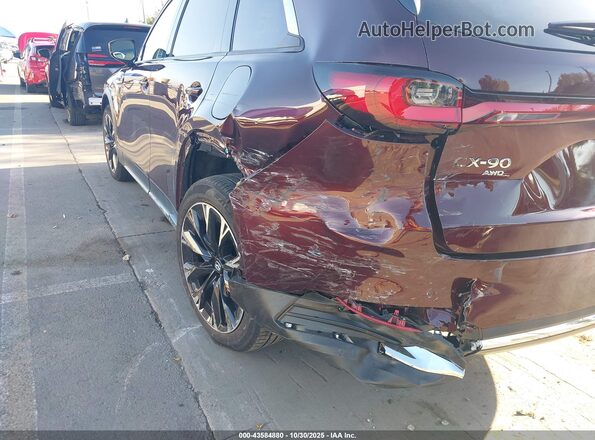 JM3KKEHA0R1156938 2024 MAZDA CX-90 PHEV Burgundy წინა ხედი