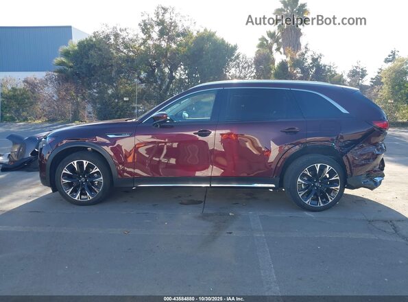 JM3KKEHA0R1156938 2024 MAZDA CX-90 PHEV Burgundy სალონის 360-გრადუსიანი ხედი