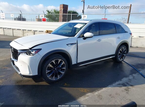 JM3KKEHA7R1123225 2024 MAZDA CX-90 PHEV White წინა მარცხენა ხედი სამი მეოთხედიდან