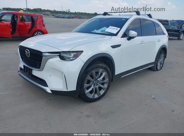 JM3KKEHD5R1102433 2024 MAZDA CX-90 White Vista tres cuartos delantera izquierda