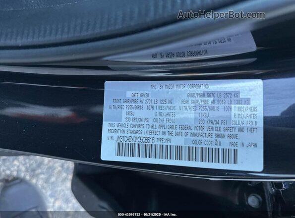 JM3TCABY0M0506616 2021 MAZDA CX-9 Black Вид підкапотного простору