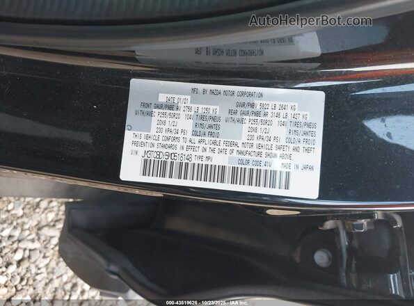 JM3TCBDY5M0518148 2021 MAZDA CX-9 Black Շարժիչի բաժամունքի տեսք