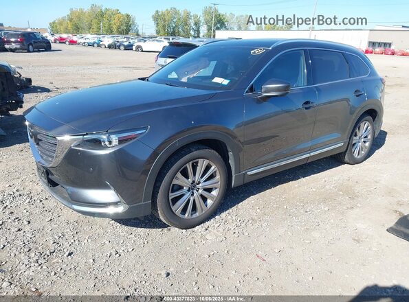 JM3TCBEY9M0537980 2021 MAZDA CX-9 Gray Vista tres cuartos delantera izquierda