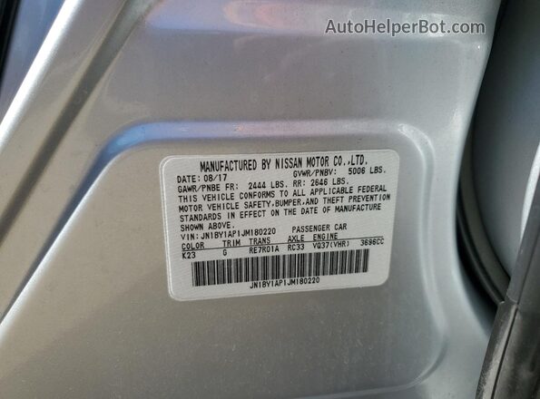 JN1BY1AP1JM180220 2018 INFINITI Q70 Silver 