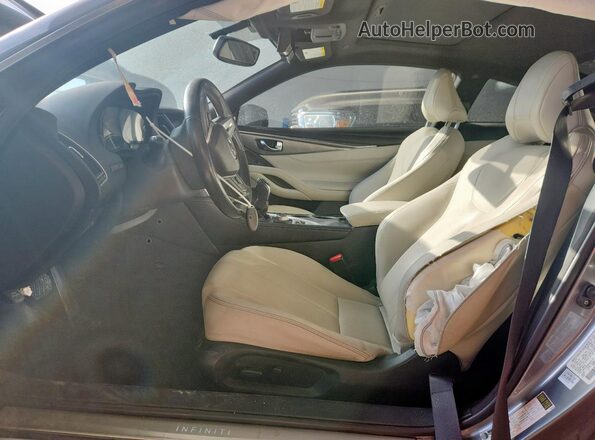 JN1CV7EKXJM200172 2018 INFINITI Q60 Gray Вид салону спереду