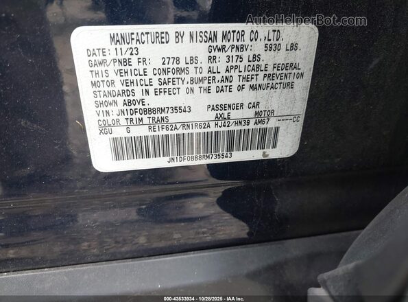 JN1DF0BB8RM735543 2024 NISSAN ARIYA Blue 
