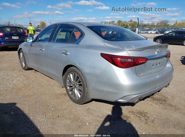 JN1EV7AP0LM207824 2020 INFINITI Q50 Серебряный Задняя левая четверть