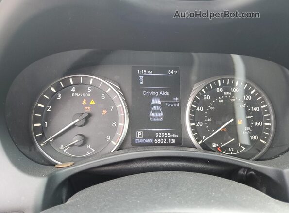 JN1EV7APXMM701903 2021 INFINITI Q50 White Instrument cluster view
