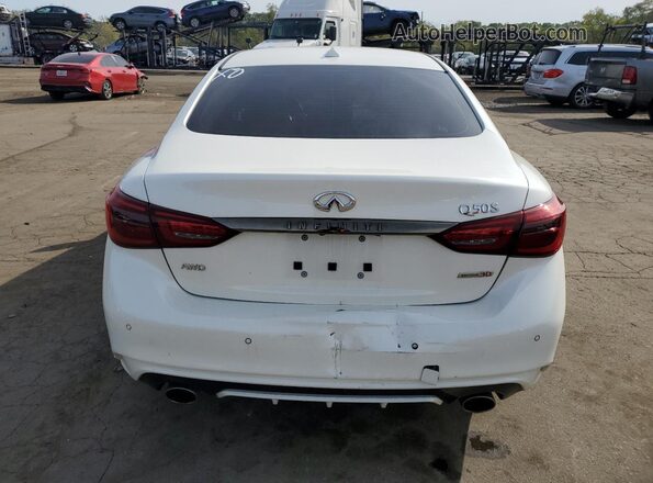 JN1EV7AR0LM255468 2020 INFINITI Q50 White Rear view