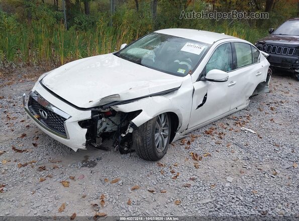 JN1EV7AR4MM750032 2021 INFINITI Q50 White Առջևի ձախ երեք քառորդ տեսարան