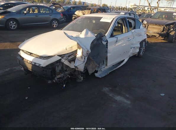 JN1EV7BP5MM701791 2021 INFINITI Q50 White Առջևի ձախ երեք քառորդ տեսարան