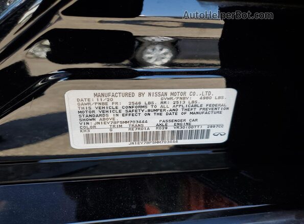 JN1EV7BP5MM703444 2021 INFINITI Q50 Black Widok komory silnika